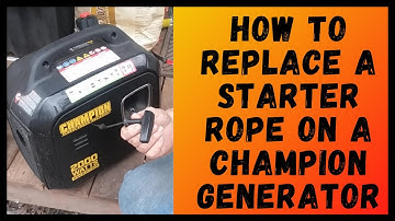 How To Replace A Broken Pull Rope on a Champion Generator - Generator Pull Cord Repair