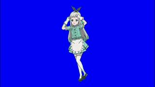 ✔️GREEN SCREEN EFFECTS: anime maid girl