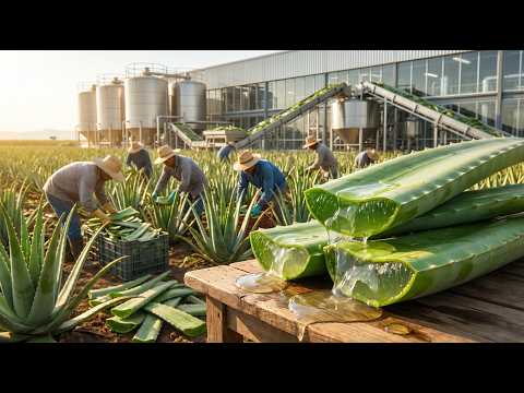 Aloe Vera Harvesting in Mexico | Inside the World's Largest Aloe Vera  Industry - YouTube