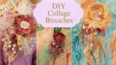 How To Make BEAUTIFUL Collage Brooches From Upcycled Materials
