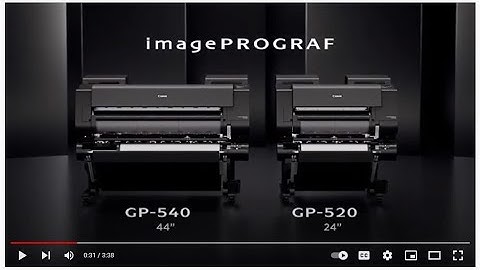 Canon imagePROGRAF GP-540 (44") and GP-520 (24") Product Video