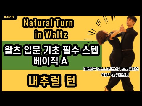 왈츠 대표스텝 내추럴 턴 한눈에 쉽게 배우기(스텝이름,자막,카운트) 국가대표 내추럴 턴 왈츠 베이직 피겨 시리즈