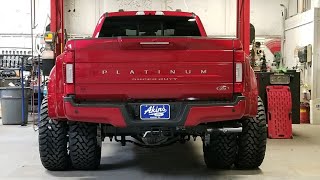 2020 Ford F450 Platinum Rapid Red Reveal Custom Lifted 24” American Force Dually
