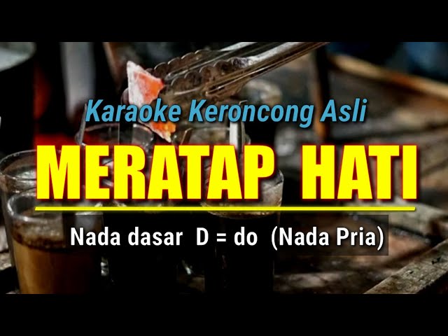 MERATAP HATI, KARAOKE KERONCONG NADA PRIA / D = do class=