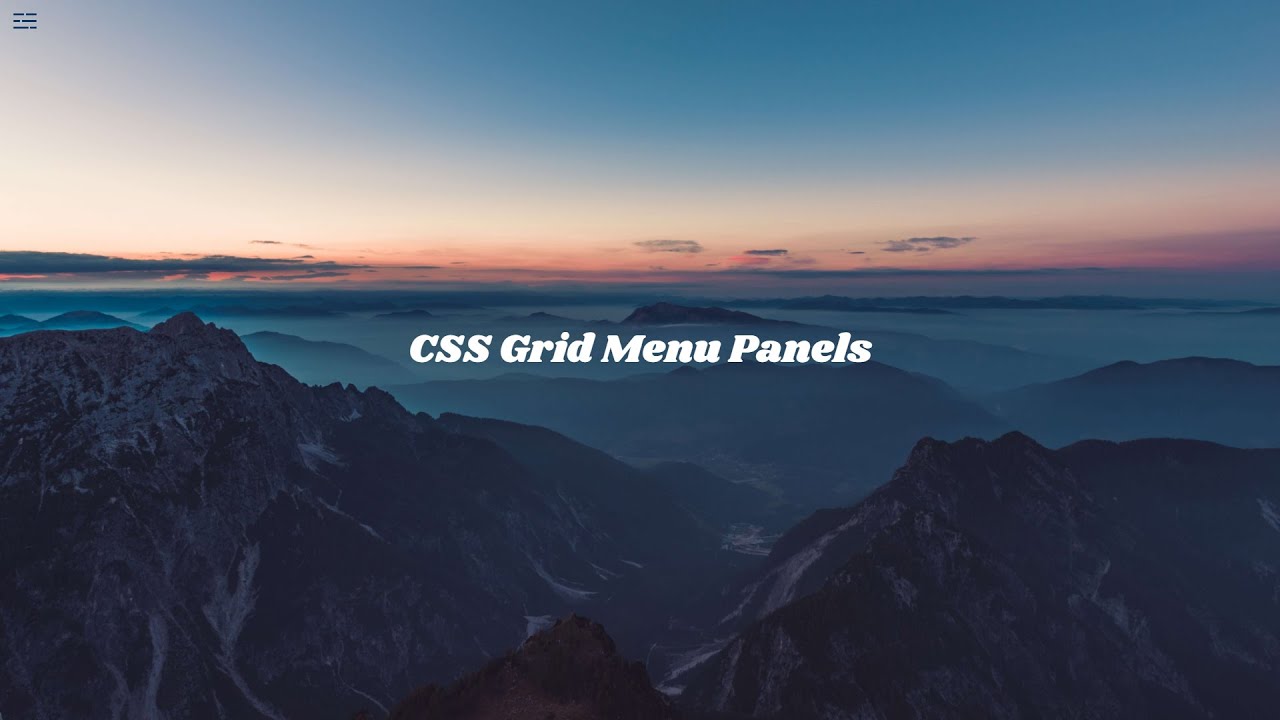 Responsive Grid Menu Panels | Using HTML & CSS | 2020 - YouTube