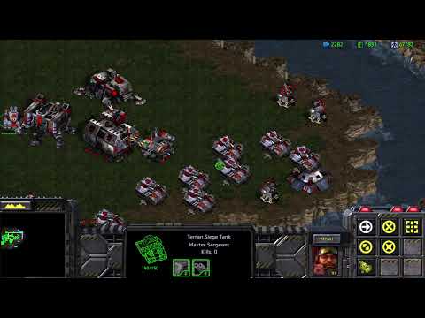 StarCraft: Remastered - 1 Terran vs 7 Random Computers - Map: Big Game Hunters