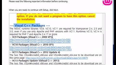WAMP Server Installation error msvcr120.dll msvcr110.dll missing