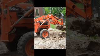 Washed out log pile