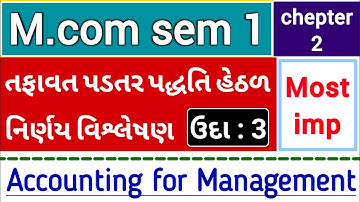 M.com sem 1 accounting for management chapter 2 l exa.3 l saurashtra university l Bknmu