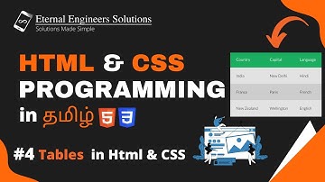 HTML CSS tutorials in Tamil | #4 Tables in Html | Html & CSS for Beginners | EES