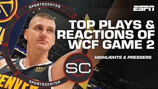 Players \& coaches react to Lakers vs. Nuggets WCF Game 2 | SportsCenter