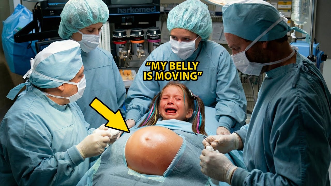My belly is moving" says 5yo Little girl at hospital — Doctor does ultrasound, calls 911 in panic