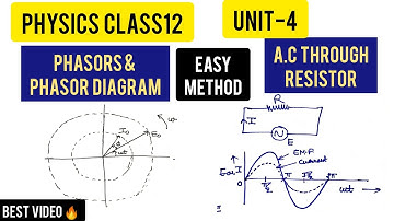 Physics Class 12th - Unit 4 | Phasors & Phasor Diagram | A.C Through Resistor