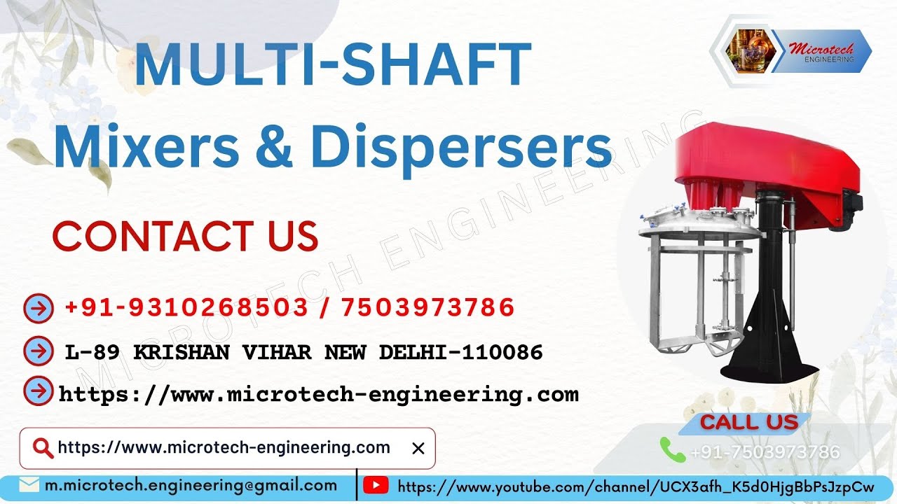 MULTI SHAFT Mixers & Dispersers
