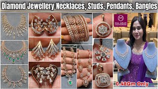 Rs.15000😳Malabar Diamond Jewellery Diamond Necklace, Studs, Pendants, Bangles Diamond Jewellery 2026