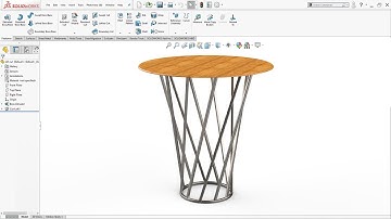 Modeling a Modern Twist Table Using Weldments in SolidWorks