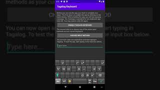 Instruction video for setting up the BRANAH Tagalog Keyboard android app screenshot 1