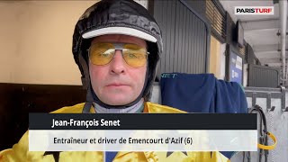 Jean-François Senet, entraîneur et driver de Emencourt d'Azif (26/01 à Cagnes-sur-Mer)