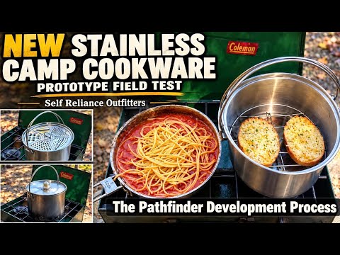 NEW Stainless Camp Cookware Prototypes | Spaghetti & Garlic Toast Field Test