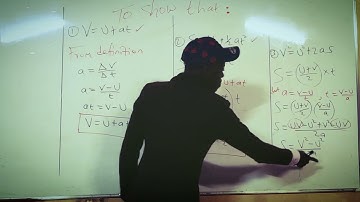 The equations of linear motion | Deriving the three equations of linear motion | To show that v=u+at
