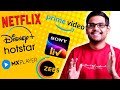 Netflix vs Prime Video vs Disney+Hotstar vs Sony Liv vs Zee5 - Best OTT Streaming Apps in India🔥🔥