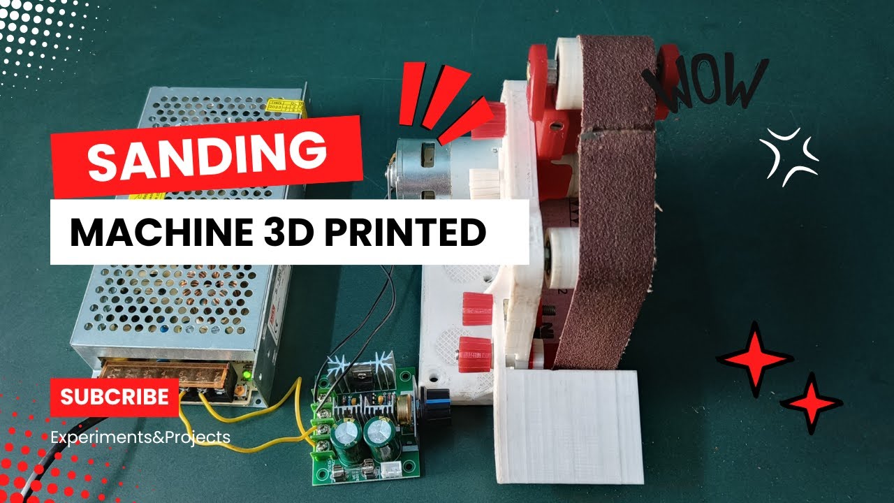 DIY 3D Printed Sanding Machine | Homemade Belt Sander Build! #3d # ...