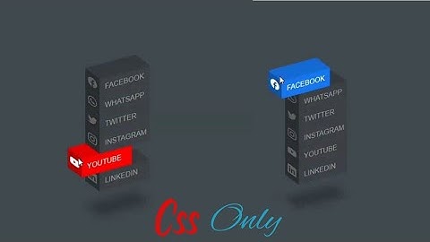 Isometric menu hover effect with social media icons css only || CSS tutorial #css #coding