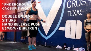 Underground CrossFit WOD | Double Unders + Sit Ups + Push Ups | CompTrain Class and Home Gym