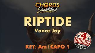 Riptide – Vance Joy 🎸 Lyrics + ONLY 4 CHORDS! 🔁 Easy Guitar