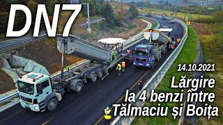 VIDEO - Lărgirea DN7 la patru benzi între Tălmaciu și Boița, aproape gata - Imagini din dronă! 1 video