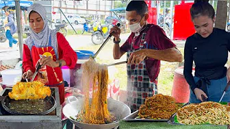 Sold Out 200 Boxes! $0.60 Variety of Stir-Fried Noodles by Three Young Family Chefs | Street Food
