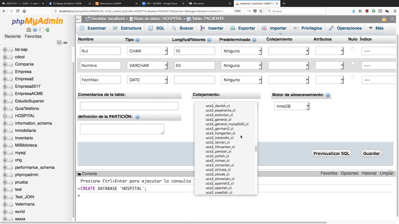 Creando Una Base De Datos Con Phpmyadmin Youtube