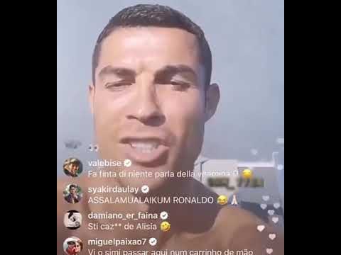 كريستيانو رونالدو بيتكلم عربي ف لايف عبر الانستجرام