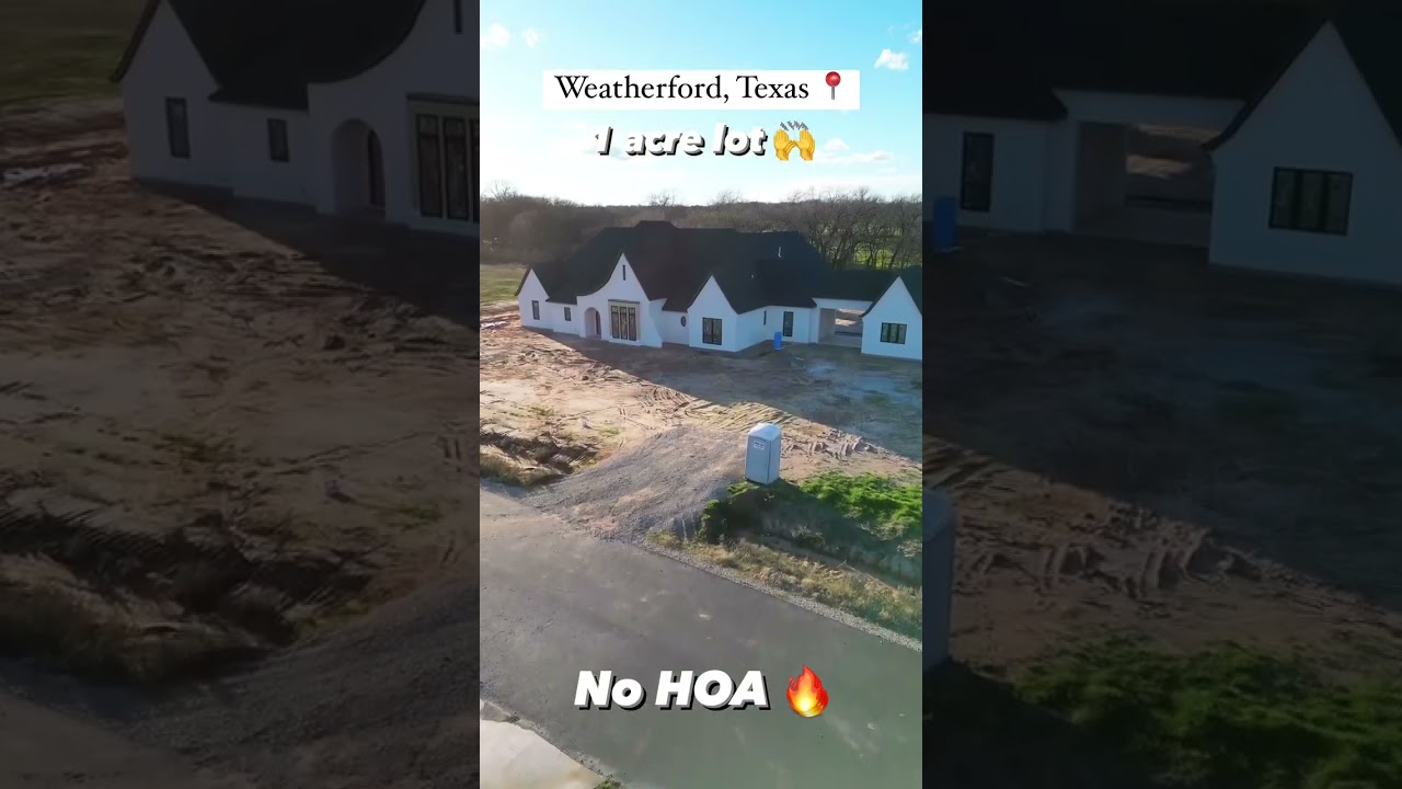 Looking for a home with an acre lot? 🔥 Look no further Weatherford, Texas has numerous builders
