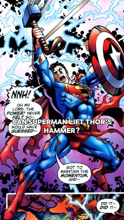 Can Superman Lift Thor s Hammer shorts marveldc crossover can-superman-lift-thor-s-hammer-shorts-marveldc-crossover