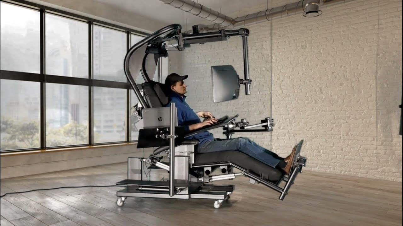 ErgoQuest's Reclining Zero Gravity Workstation 7-Max - YouTube
