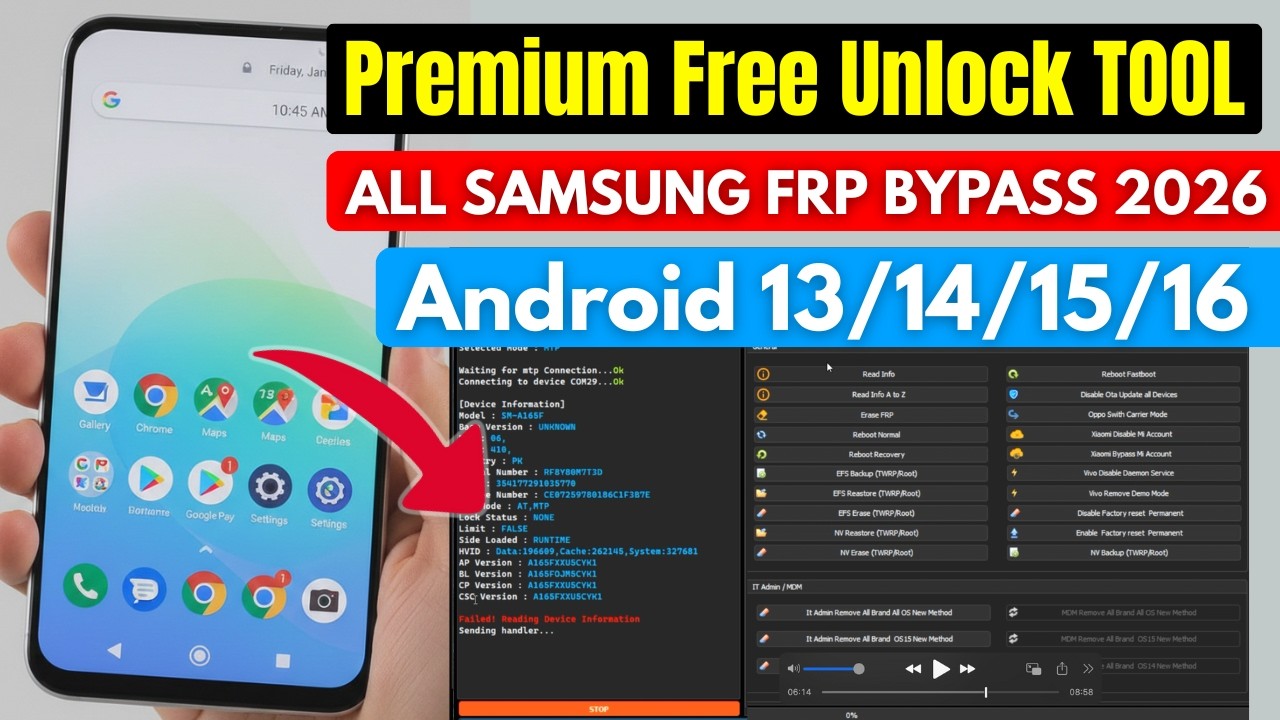 Samsung FRP Bypass – All Models | Premium Tool FREE for 1 Month | Google Account Remove