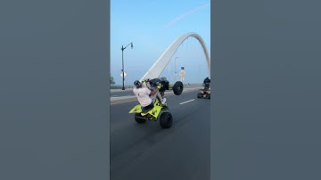 Apparently bro can wheelie #viral #atv