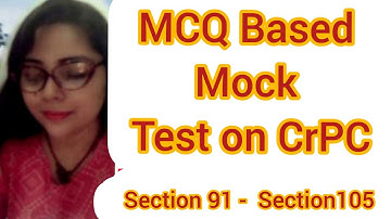 Mock Test on CrPC | Section 91 - 105  #crpc #judiciary #mocktests #importantquestionsipc #rjs