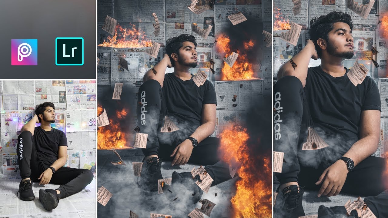 Picsart Editing Tutorial Burning Newspaper Heavy Picsart Photo Manipulation Of Ashvircreations