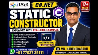 Static Constructor in C#.NET | Most Asked C# Interview Question By Mr.Narendrababu