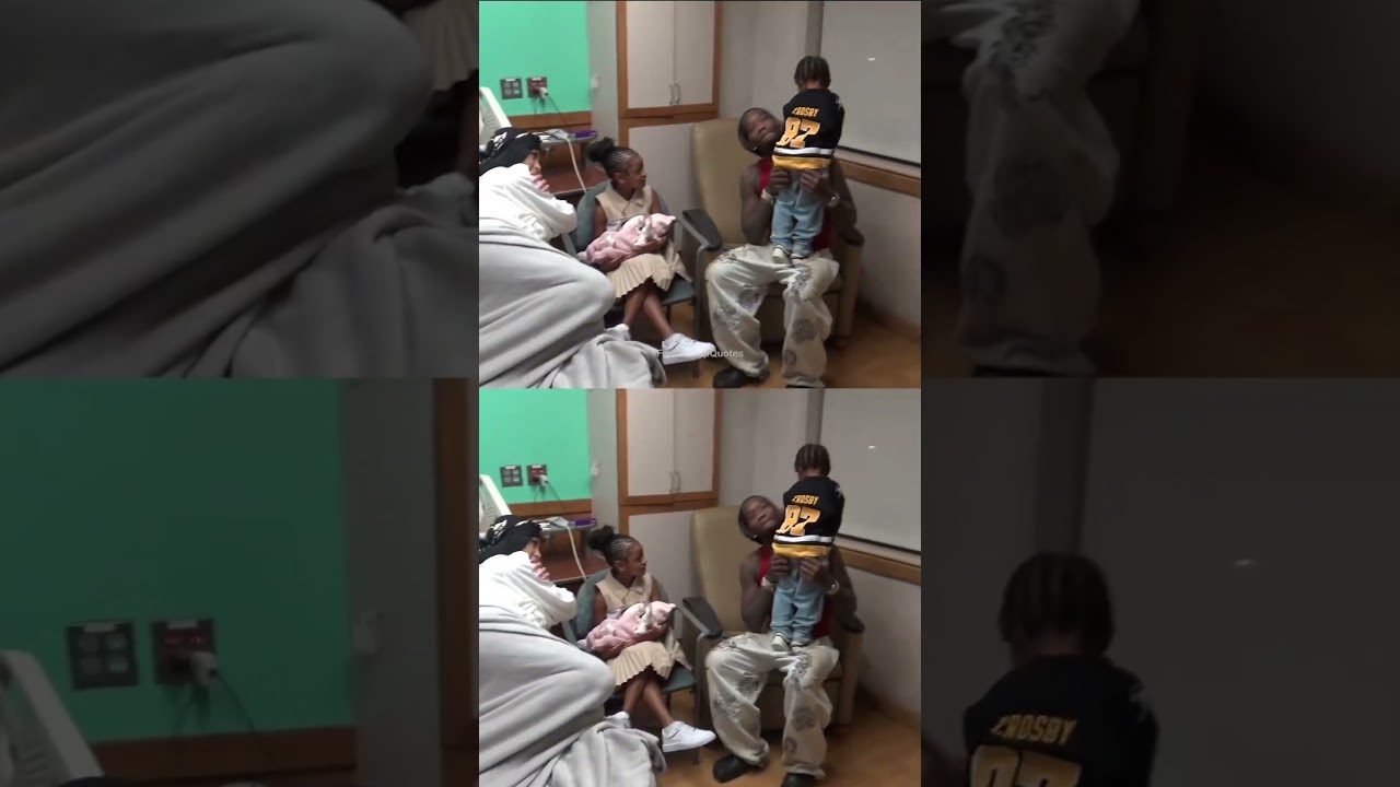 Cardi B's daughter Kulture and Son Wave meeting their baby sister Blossom.