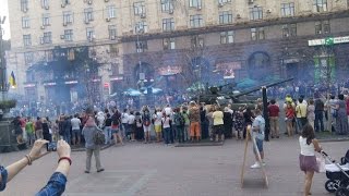 Репетиция парада ко дню 25-й годовщины независимости Украины. Проход военной техники.