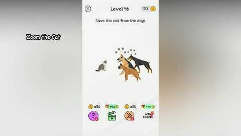 Braindom Level 46 Save the cat from the dogs