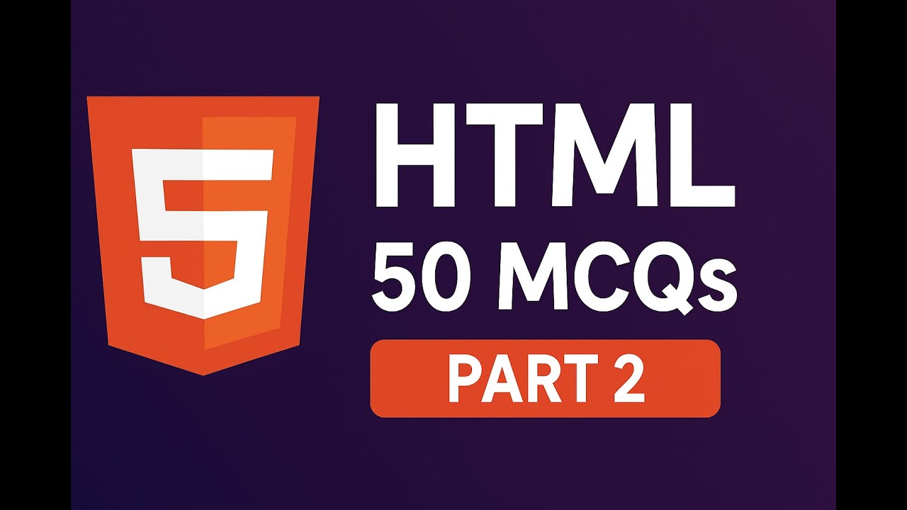HTML 50 Questions Part 2 | 26–50 | Best HTML Practice Quiz | EduTechGK ...