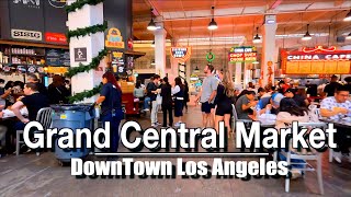 Grand Central Market Walking Tour, Downtown Los Angeles CA, Walking Tour | 5k 60 Natural Sounds