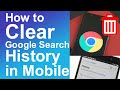 How to clear google search history in mobile