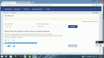 GST Quarterly Return filling Option - Activated now
