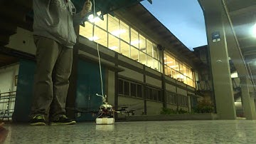 Draganflyer V quadrotor with angular rate control only (5th video)