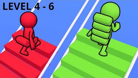 Bridge Race Game - Level 4 to 6 Solution - Gameplay Walkthrough